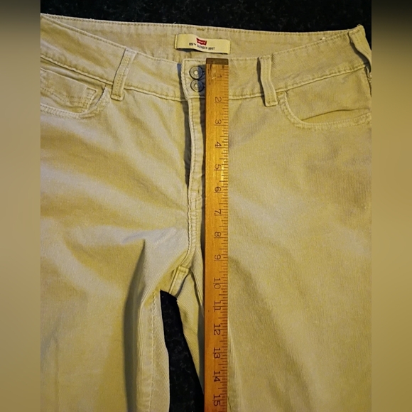Levis 526 Slender Bootcut Corduroy Pants Womens 12 Tan, Off-white - Picture 2 of 4